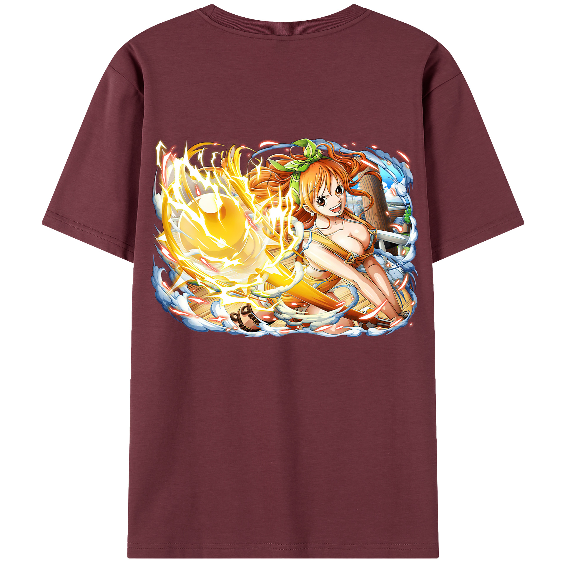 ワンピース ナミ ONE PIECE Nami 綿100％半袖Tシャツ（背面プリント）